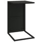 vidaXL C-kujuline laud, must, 40 x 35 x 60 cm, polürotang hind ja info | Diivanilauad | kaup24.ee