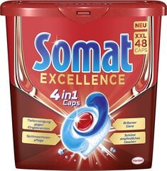 Somat Excellence 4-в-1, 48 (1 x 48) шт., для посудомоечных машин. цена и информация | Средства для мытья посуды | kaup24.ee