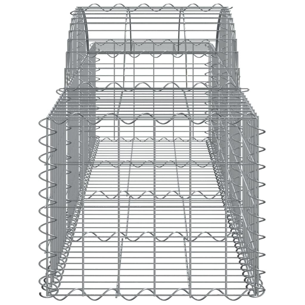 vidaXL kaarekujulised gabioonkorvid 7 tk, 200x50x40/60 cm, raud hind ja info | Aiad ja tarvikud | kaup24.ee