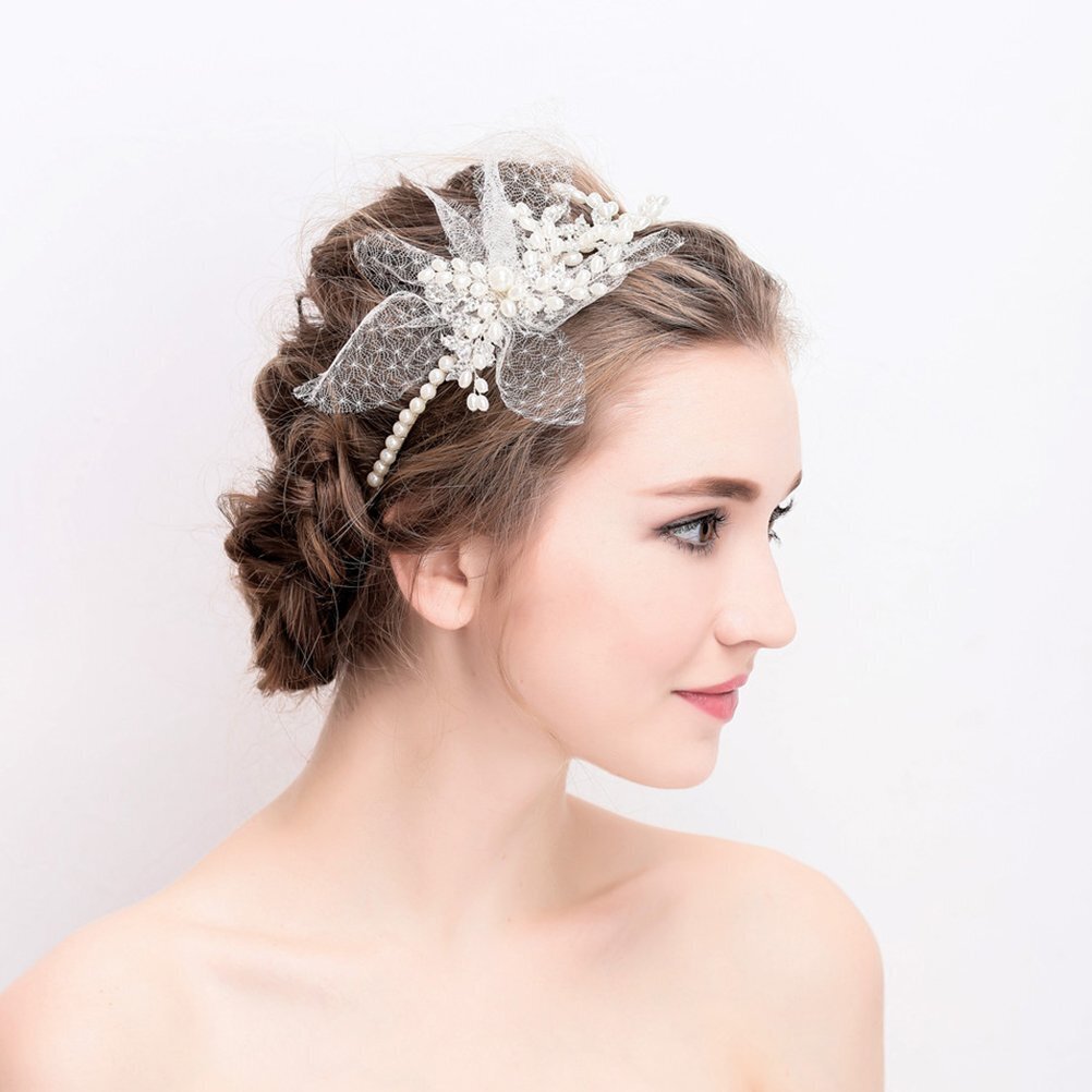 Peapael Frcolor Crystal Wedding Peal Flower Tiara цена и информация | Juuste aksessuaarid | kaup24.ee