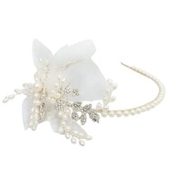 Frcolor Crystal Wedding Headband, Peal Flower Hair Band Tiara. цена и информация | Аксессуары для волос | kaup24.ee
