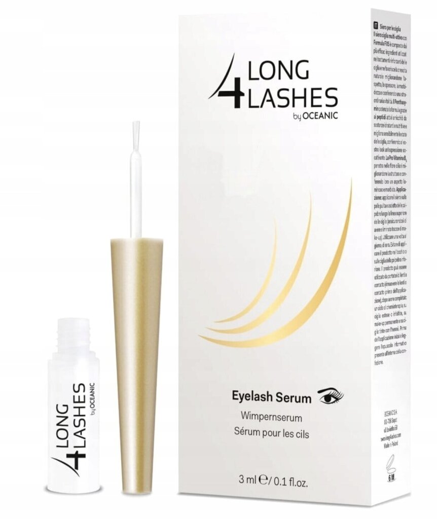 Ripsmekasvu soodustav seerum, 3 ml, Long4Lashes eyelash serum цена и информация | Ripsmetušid, lauvärvid, silmapliiatsid, seerumid | kaup24.ee