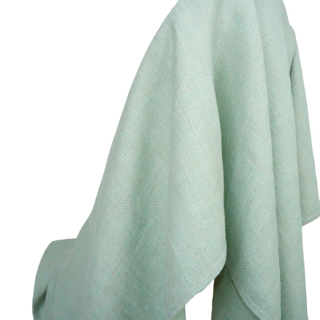 Norravilla linane tekk Herringbone Mint, 135x200cm hind ja info | Voodikatted, pleedid | kaup24.ee