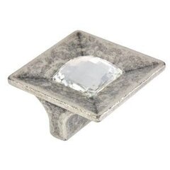 Käepide 1006.45.80, 45x45mm, Swarovski kristall, hõbetatud, matt, 4 tk. hind ja info | Mööbli käepidemed | kaup24.ee