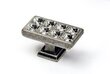Käepide 1001.40.20, 24x40mm, Swarovski kristall, hõbetatud, matt, 4 tk. hind ja info | Mööbli käepidemed | kaup24.ee