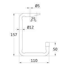 Majapidamiskonks 752, 150*110*50mm, tsingitud цена и информация | Для укрепления | kaup24.ee