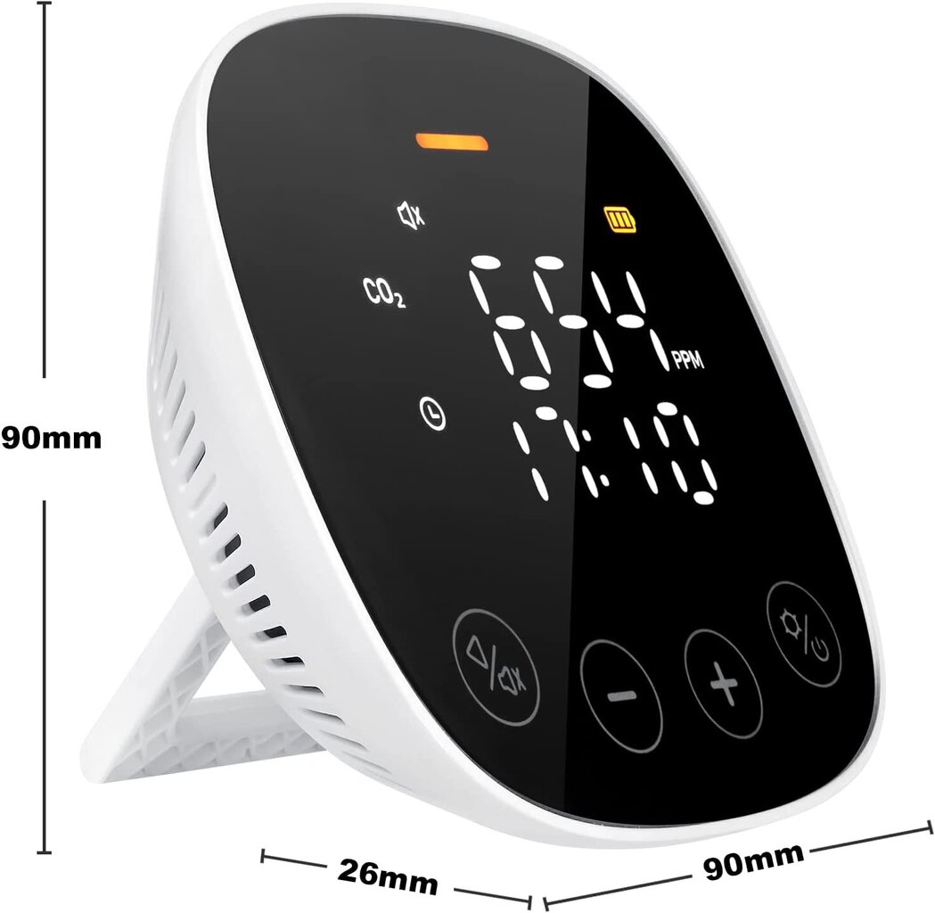 Heiman ‎HS3AQ multifunktsionaalne termomeeter, hügromeeter, CO2 detektor hind ja info | Ilmajaamad, termomeetrid | kaup24.ee