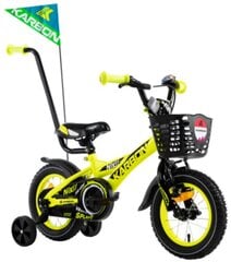 12" Велосипед Niki Karbon 2023, цвет: чёрный/лимонный (9596) цена и информация | Велосипеды | kaup24.ee