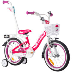 16" Велосипед Kitty Karbon, цвет: белый/розовый цена и информация | Велосипеды | kaup24.ee