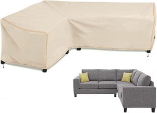 Enzeno mööblikate, L-kujuline, vihmakindel, tolmukindel, Oxfordi riie 420D, khaki, 215 x 215 x 87 cm hind ja info | Mööblikatted | kaup24.ee