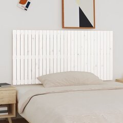 vidaXL seinale kinnitatav voodipeats, valge, 185x3x90 cm, männipuit hind ja info | Voodid | kaup24.ee