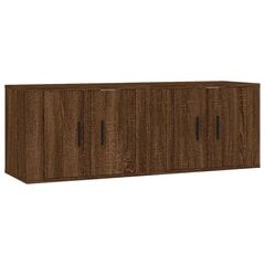 vidaXL seina telerikapid 2 tk, pruun tamm, 57 x 34,5 x 40 cm цена и информация | Тумбы под телевизор | kaup24.ee