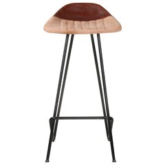 vidaXL baaripukid 2 tk, pruun, ehtne nahk hind ja info | Söögilaua toolid, köögitoolid | kaup24.ee