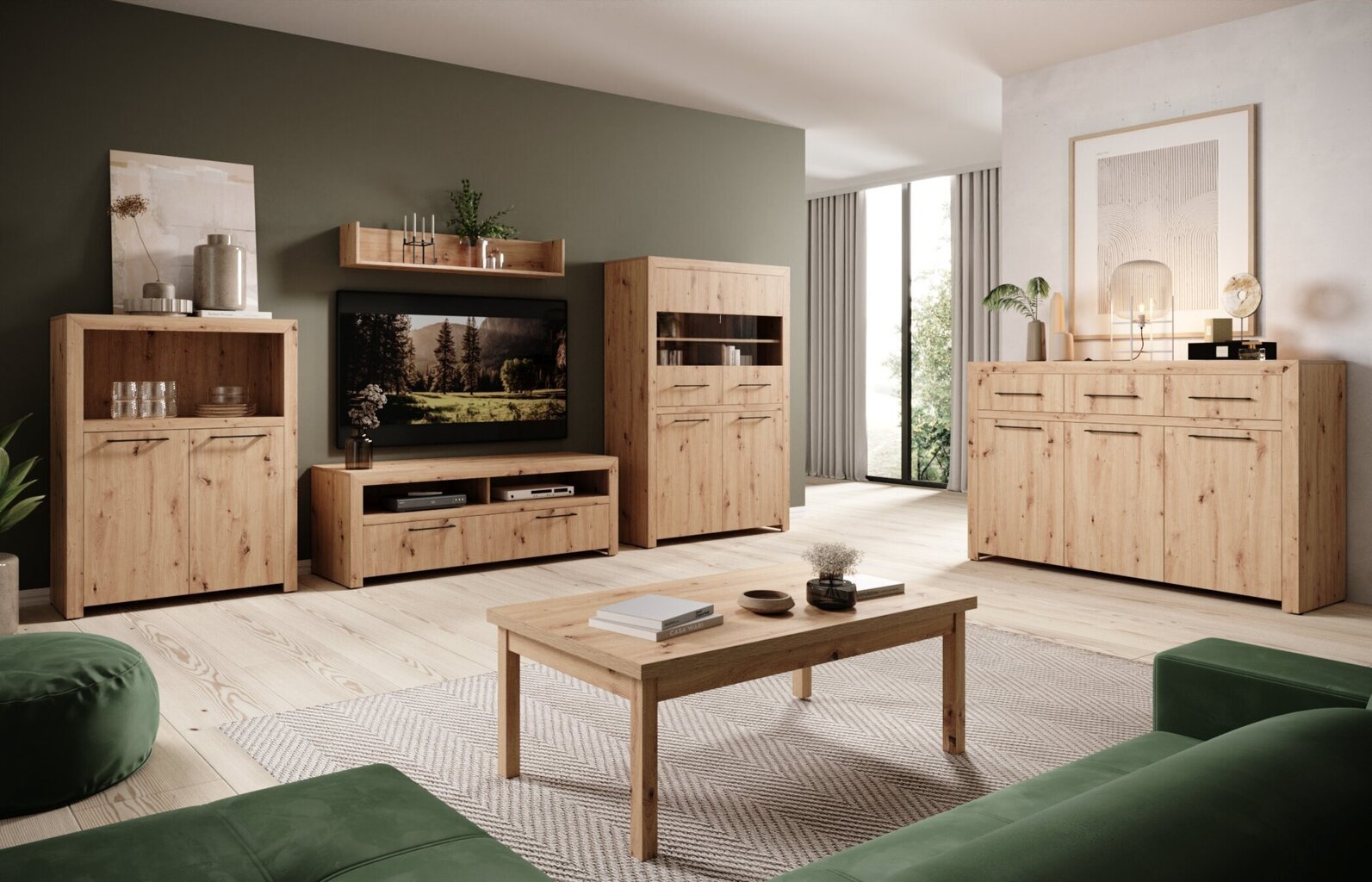 TV-laud ADRK Furniture Janez, pruun hind ja info | TV alused | kaup24.ee