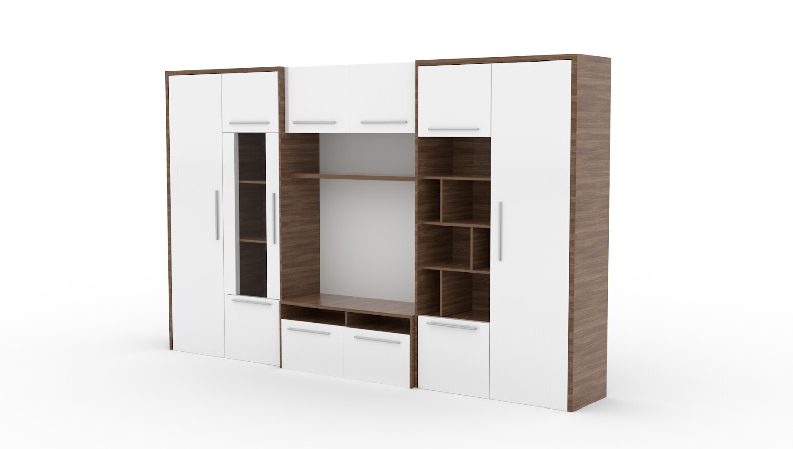 Sektsioon ADRK Furniture Mario, valge/pruun цена и информация | Sektsioonid | kaup24.ee