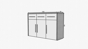 Kummut ADRK Furniture Staria, valge/pruun hind ja info | Kummutid | kaup24.ee