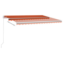 vidaXL varikatus, 450 x 350 cm, oranž ja pruun цена и информация | Зонты, маркизы, стойки | kaup24.ee