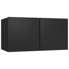 vidaXL 8-osaline telerikappide komplekt, must, tehispuit hind ja info | TV alused | kaup24.ee