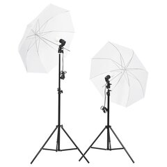 Комплект студийного освещения со штативами и зонтиками цена и информация | Осветительное оборудование для фотосъемок | kaup24.ee