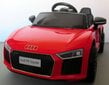 Laste kahekohaline elektriauto Audi R8, valge hind ja info | Laste elektriautod | kaup24.ee