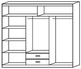 Kapp ADRK Furniture Erwin 235, pruun цена и информация | Шкафы | kaup24.ee