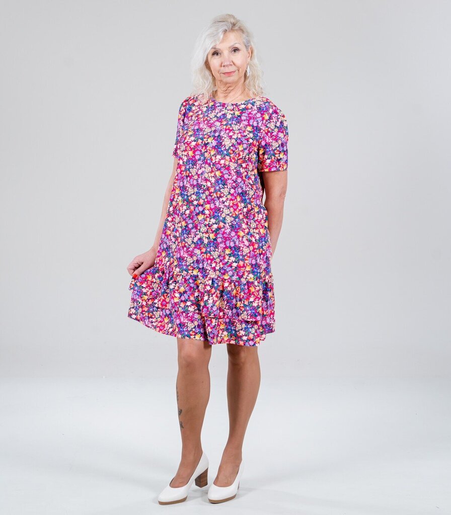 Naiste kleit Hansmark Larana 64214*01, roosa/kollane 4741547923488 hind ja info | Kleidid | kaup24.ee