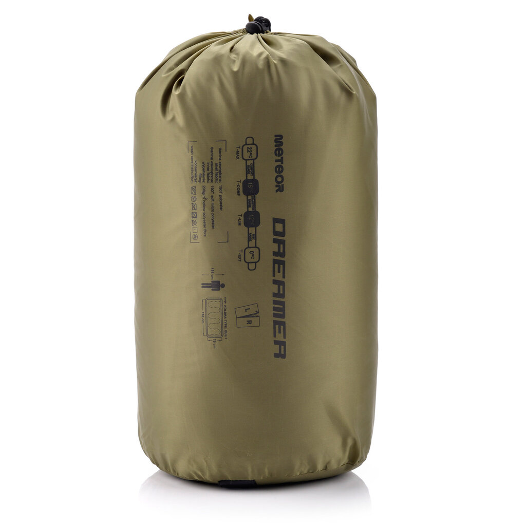 Sleeping bag Meteor Dreamer R olive/ blak hind ja info | Magamiskotid | kaup24.ee