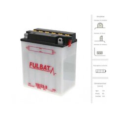 Аккумулятор FULBAT YB12A-B, 12 Ач 12В цена и информация | Аккумуляторы | kaup24.ee