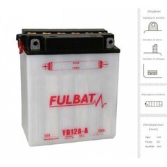 Аккумулятор FULBAT YB12A-A, 12 Ач 12 В цена и информация | Мото аккумуляторы | kaup24.ee