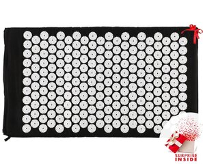 Акупрессурный массажный коврик 74x43 см, черный цена и информация | Аксессуары для массажа | kaup24.ee