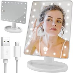 Зеркало для макияжа со светодиодной подсветкой Soulima 268 цена и информация | Косметички, косметические зеркала | kaup24.ee