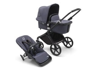 Bugaboo Fox Cub universaalne lapsevanker, Black/Stormy Blue-Stormy Blue цена и информация | Коляски | kaup24.ee