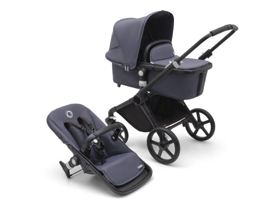 Bugaboo Fox Cub universaalne lapsevanker, Black/Stormy Blue-Stormy Blue hind ja info | Vankrid, jalutuskärud | kaup24.ee