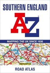 Southern England A-Z Road Atlas 13th Revised edition цена и информация | Путеводители, путешествия | kaup24.ee