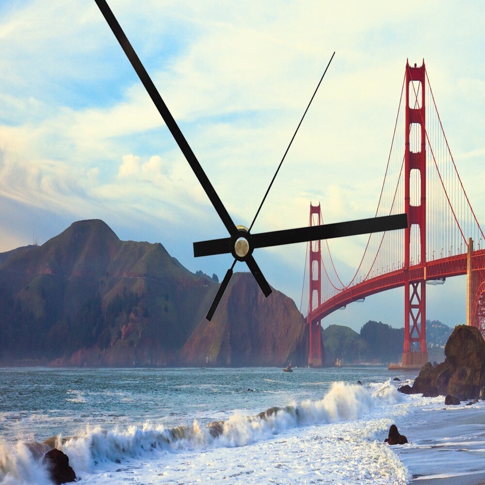 Seinakell Golden Gate'i sild, 60x60cm hind ja info | Kellad | kaup24.ee