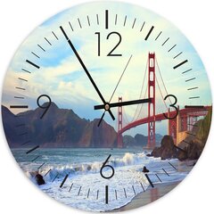Настенные часы, Мост Золотые ворота, 40x40cm цена и информация | Часы | kaup24.ee