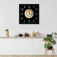 Настенные часы, Кофе с сердцем, 40x40см цена и информация | Часы | kaup24.ee