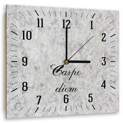 Настенные часы, Carpe diem на светлом камне, 60x60см цена и информация | Часы | kaup24.ee
