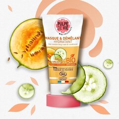 Pulpe De Vie Chapeau Melon orgaaniline juuksepalsam ja mask 2in1 kuivadele juustele ja katkistele otstele melonivee ja kurgiga, 150 ml hind ja info | Juuksepalsamid | kaup24.ee