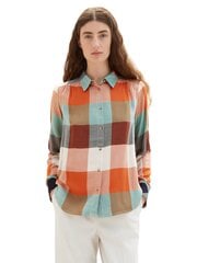 Tom Tailor naiste pluus, oranž-ruuduline hind ja info | Naiste pluusid, särgid | kaup24.ee
