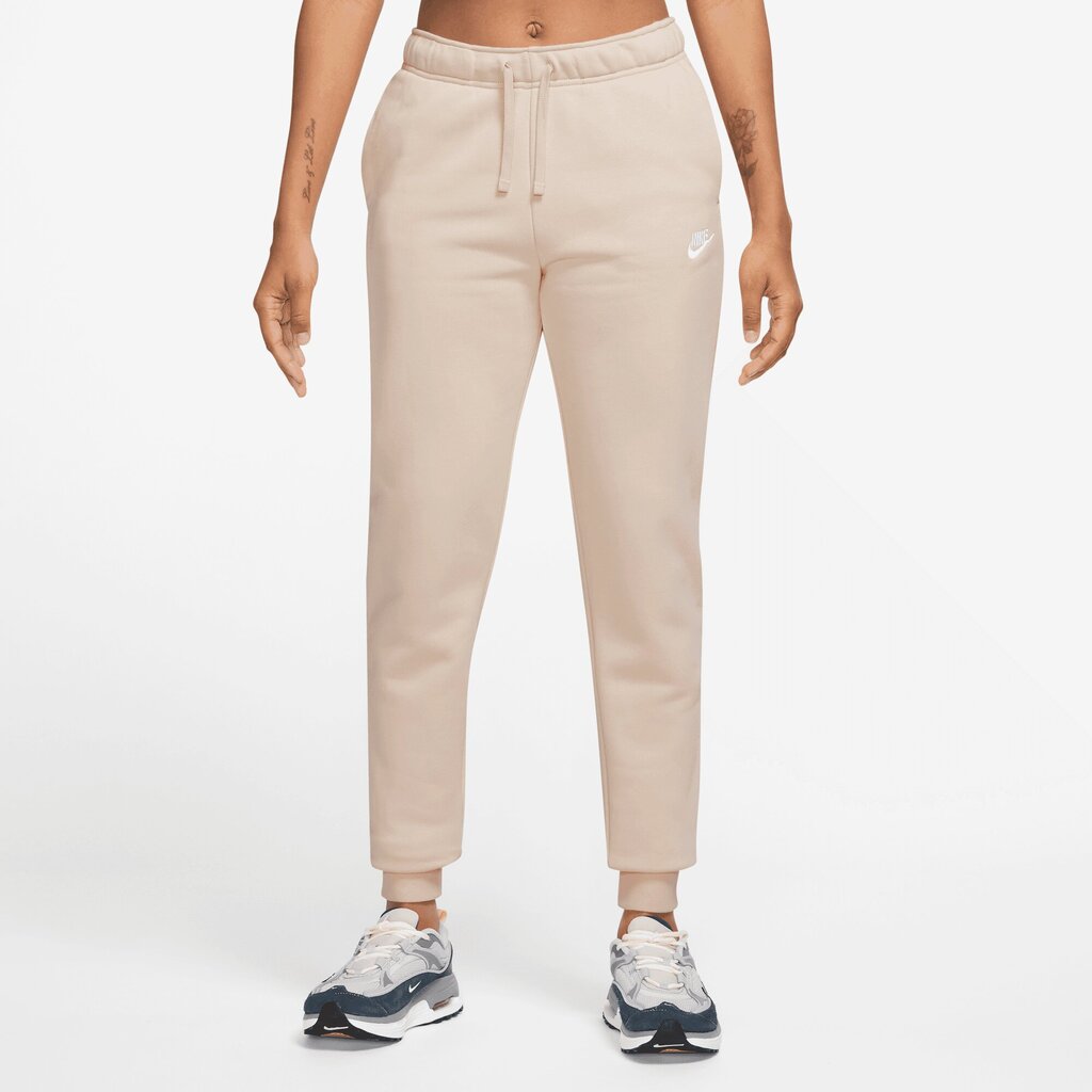 Nike naiste dressipüksid NSW CLUB FLC MR PANT STD, naturaalvalge hind ja info | Naiste spordiriided | kaup24.ee