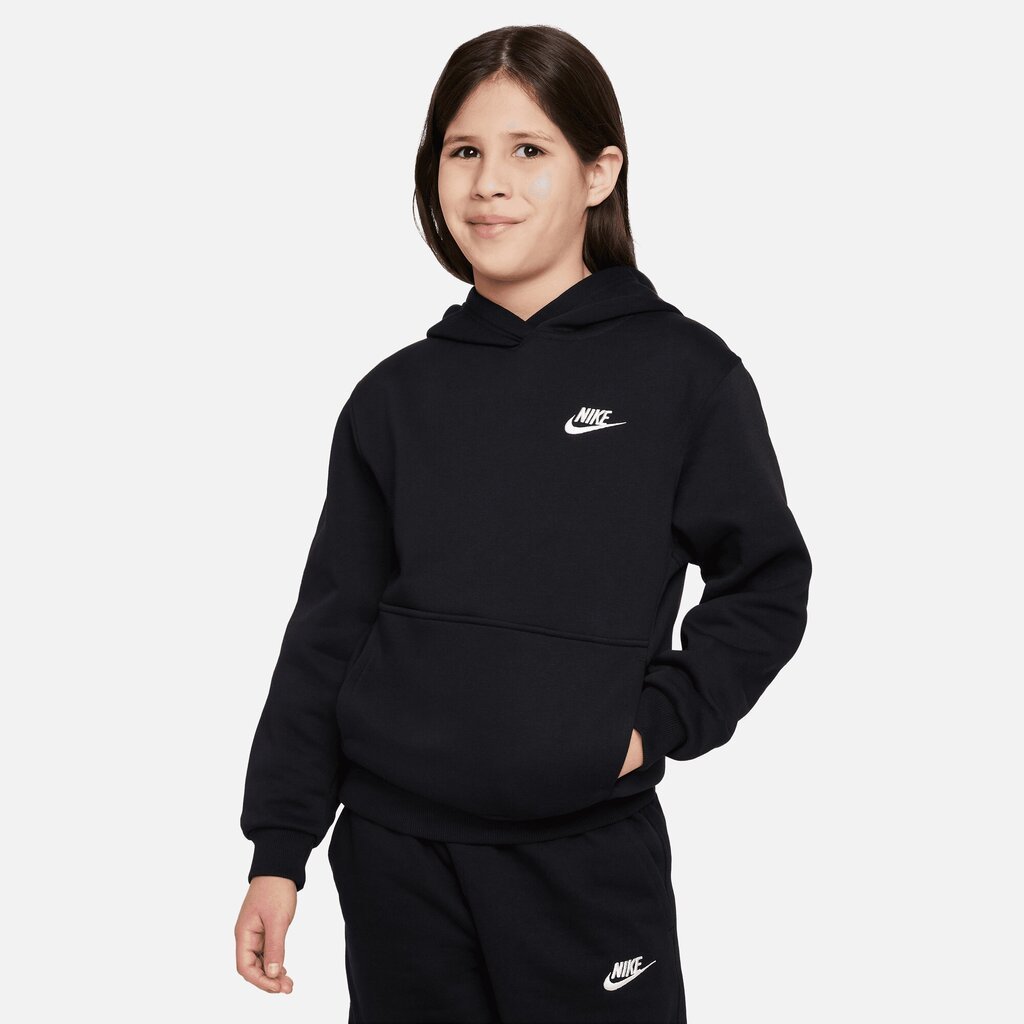 Nike laste dressipluus NSW CLUB FLC, must hind ja info | Poiste kampsunid, vestid ja jakid | kaup24.ee