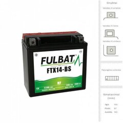 Aku FULBAT YTX14-BS (FTX14-BS), 12 Ah 200 A EN 12V hind ja info | Mootorrataste akud | kaup24.ee