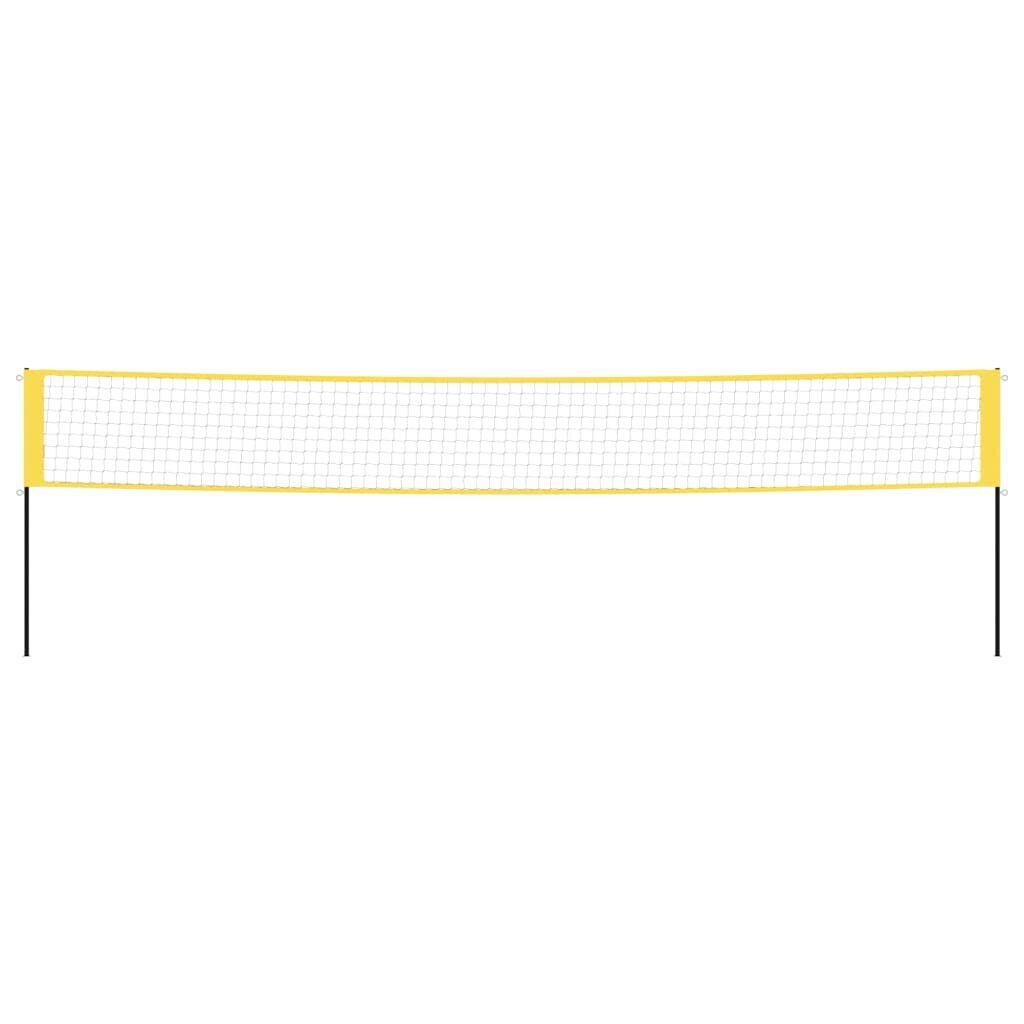 vidaXL sulgpallivõrk, kollane ja must, 600 x 155 cm, PE kangas цена и информация | Sulgpall | kaup24.ee