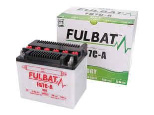 Аккумулятор Fulbat YB7C-A (FB7C-A), 8 Ач 85 А EN 12В цена и информация | Мото аккумуляторы | kaup24.ee