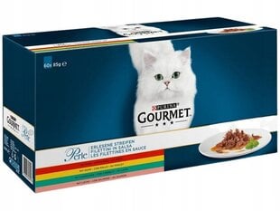 Purina с говядиной, курицей, кроликом и лососем, 60 х 85 г цена и информация | Кошачьи консервы | kaup24.ee