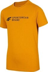 Футболка 4F Jr HJZ22-JTSM003 71S, оранжевый цена и информация | Рубашки для мальчиков | kaup24.ee