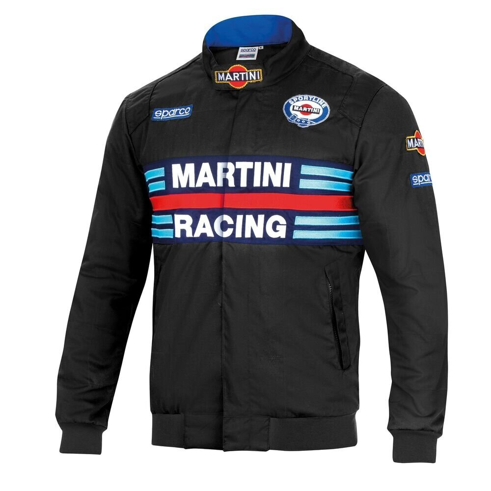 Meeste jakk Sparco Martini Racing, must hind ja info | Meeste joped | kaup24.ee