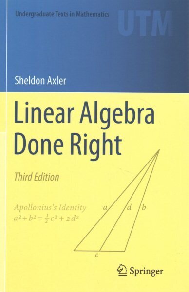 Linear Algebra Done Right 3rd Revised edition hind ja info | Majandusalased raamatud | kaup24.ee