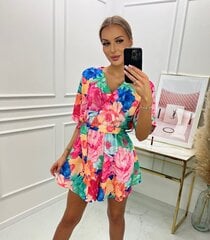 Naiste kleit Abito Moda 232619 01, punane/roheline 232619*01-ONE цена и информация | Платья | kaup24.ee